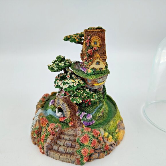 Cobblestone Bridge Cottage Figure Violet Schwenig hand painted Figurine 6584 - Picture 9 of 10